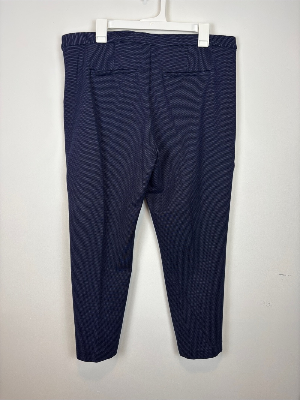 Liverpool Navy Patterned Ankle Pants Women Sz 16/33 Career Office Work Trousers - Picture 3 of 6